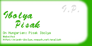 ibolya pisak business card